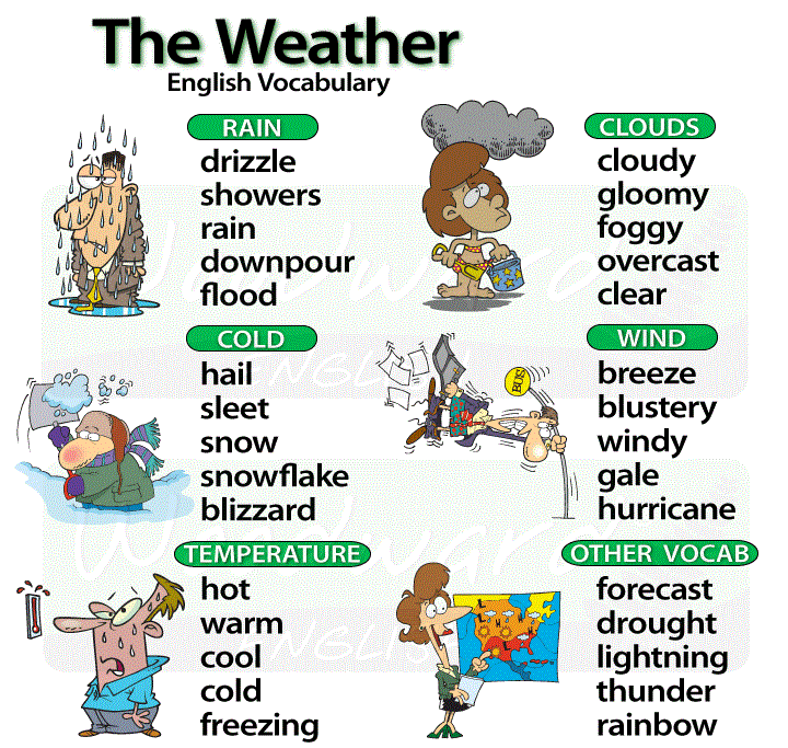 Weather Vocabulary English 