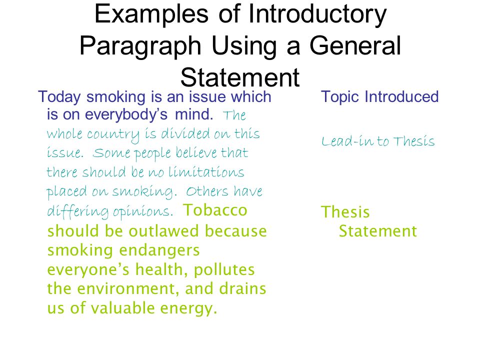 Database thesis introduction about smoking